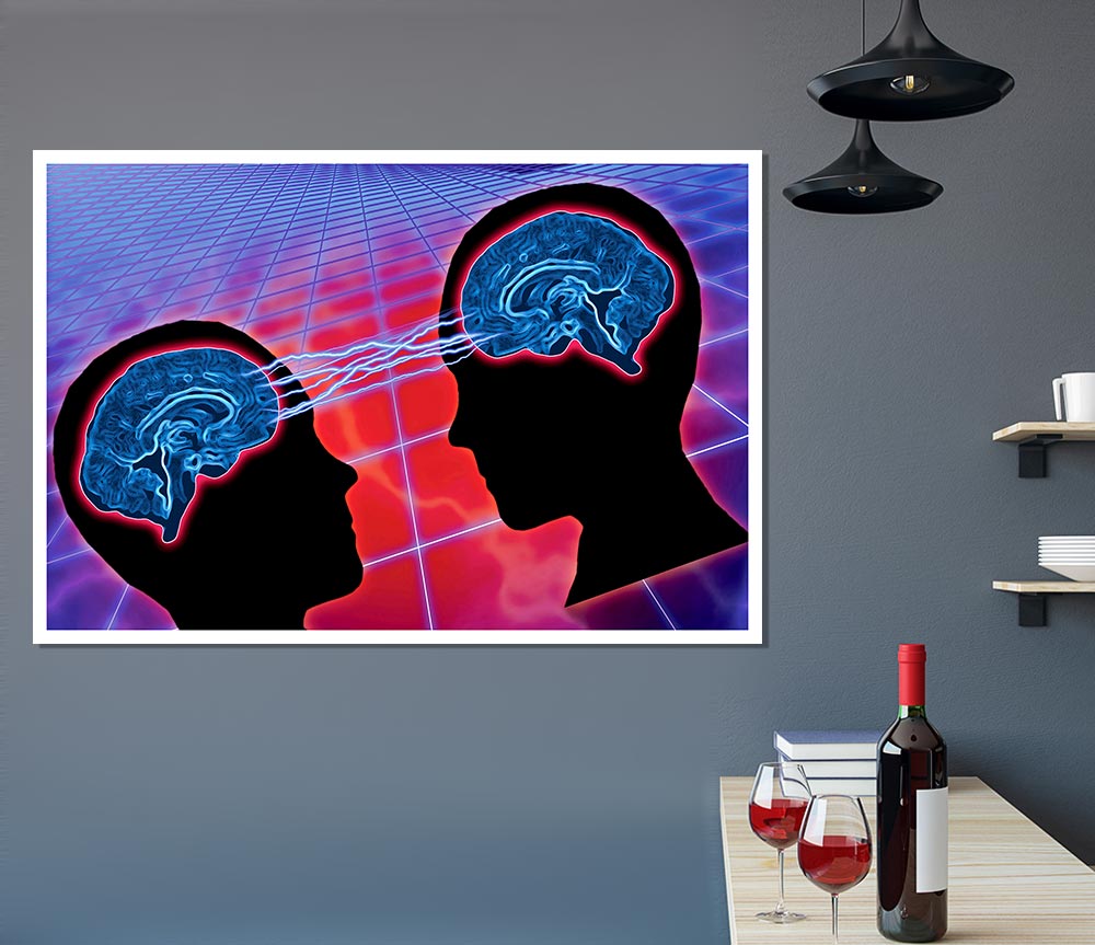 Brain Communication Print Poster Wall Art