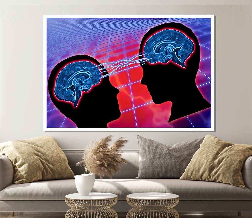 Brain Communication Print Poster Wall Art