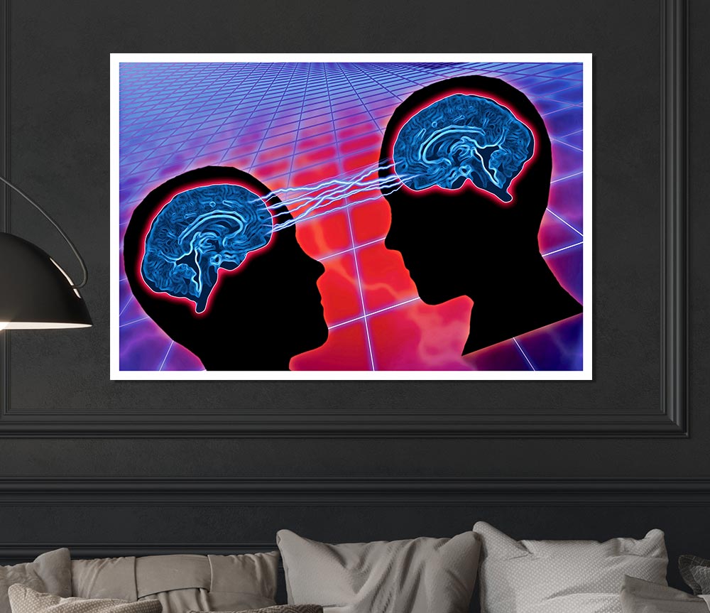 Brain Communication Print Poster Wall Art