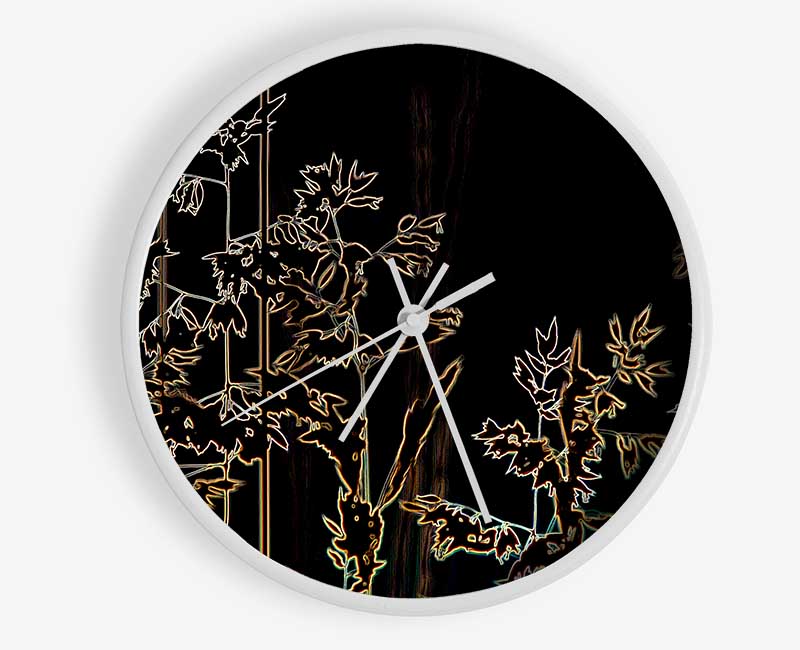 Mystic Flowers Clock - Wallart-Direct UK