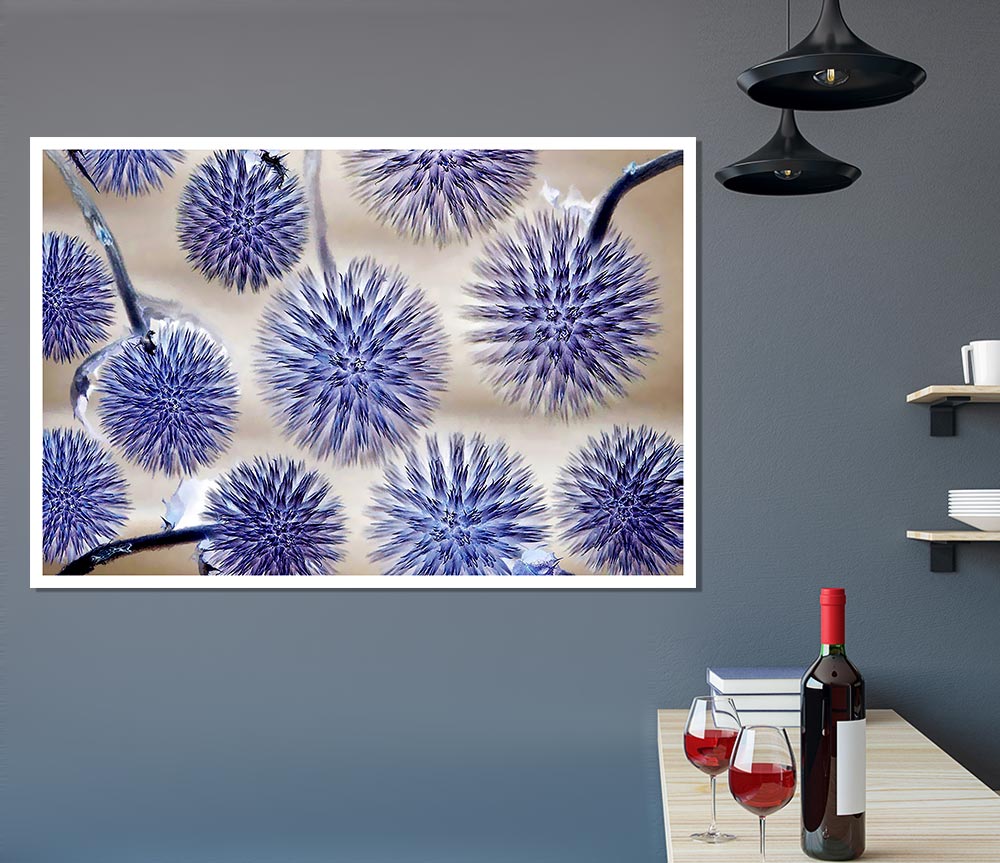 Dandelion Surprise Lilac Print Poster Wall Art