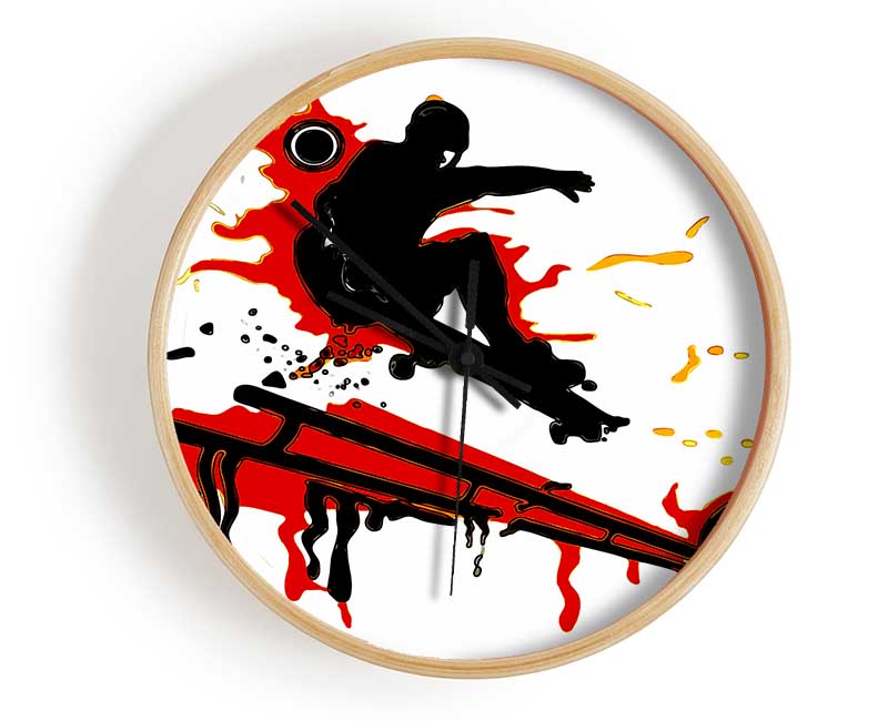 Skateboarders Railing Clock - Wallart-Direct UK