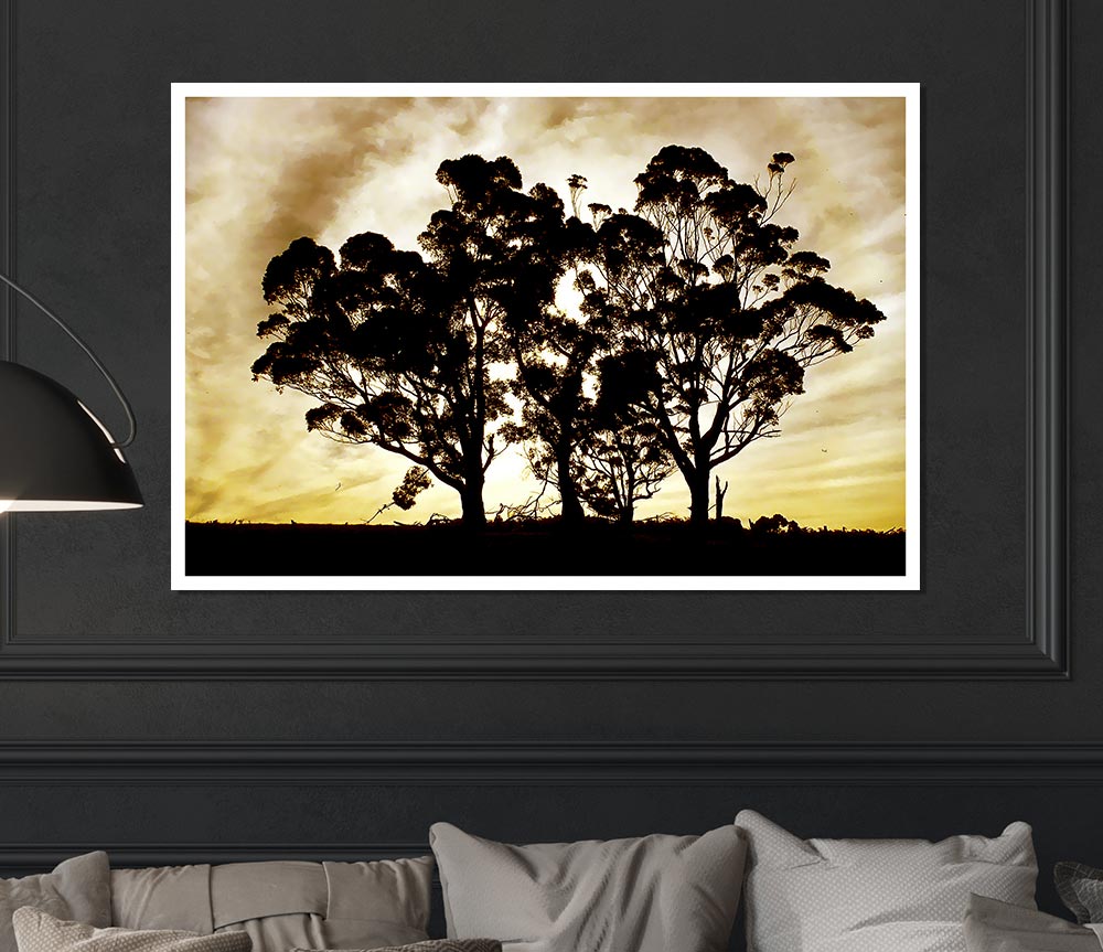 Chocolate Trees Print Poster Wall Art