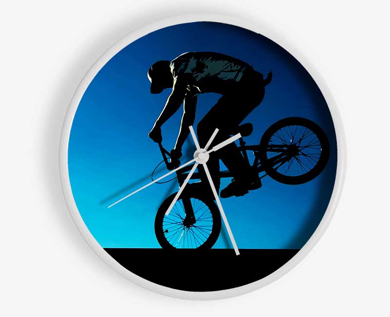 Bmx Front Wheelie Clock - Wallart-Direct UK