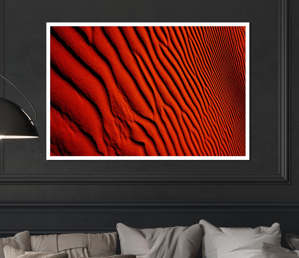 Burnt Orange Desert Sands Print Poster Wall Art