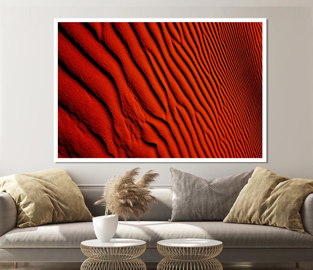 Burnt Orange Desert Sands Print Poster Wall Art