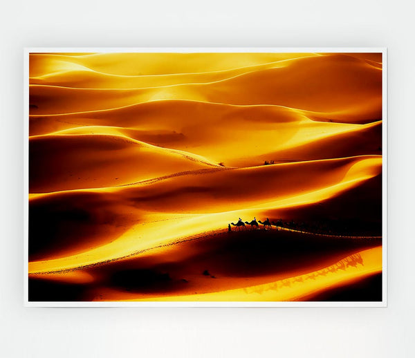 Camel Desert Print Poster Wall Art