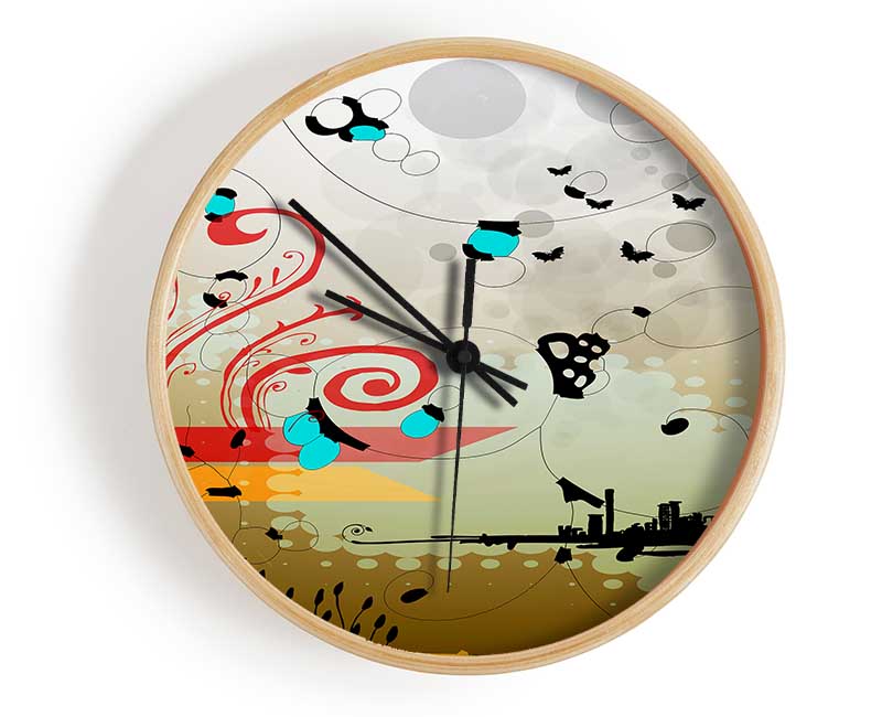 Magical Island Clock - Wallart-Direct UK