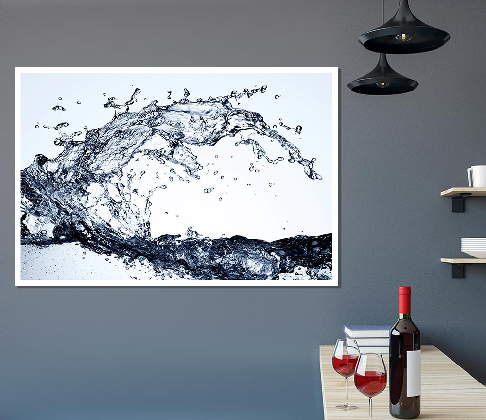 Tidel Wave Water Print Poster Wall Art