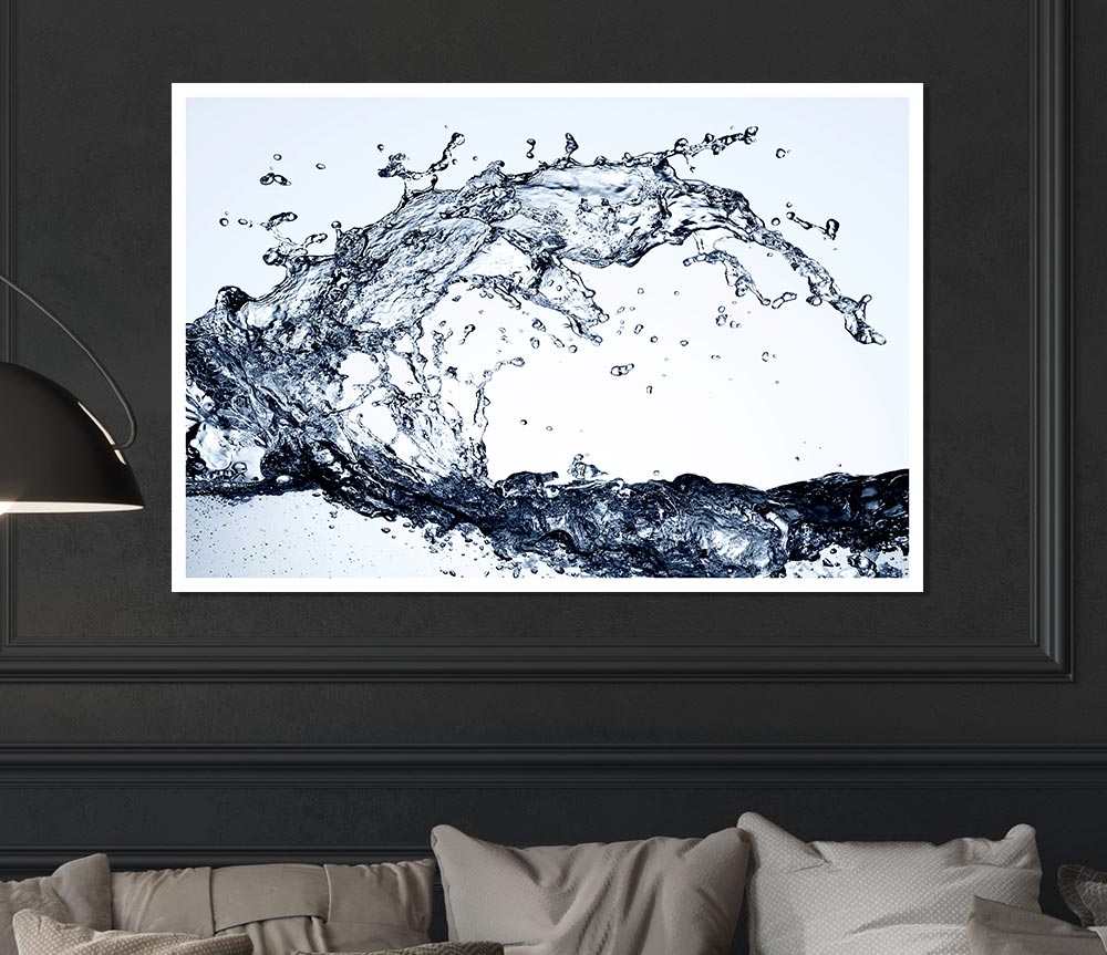 Tidel Wave Water Print Poster Wall Art