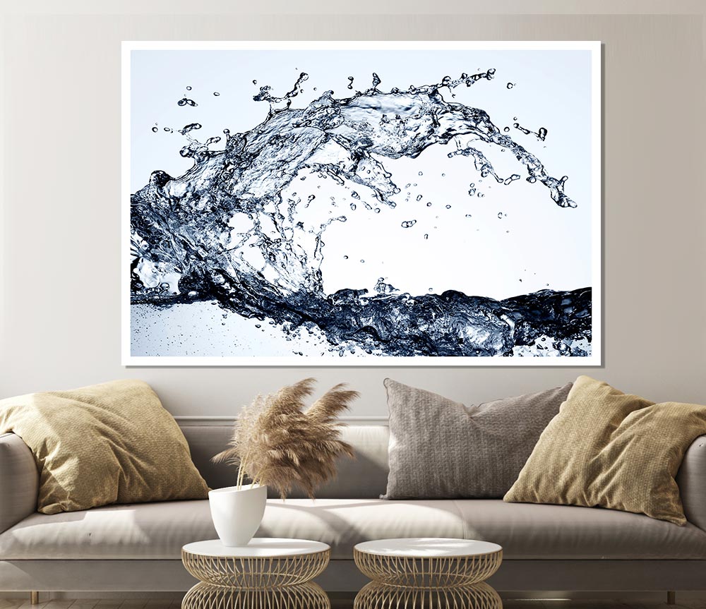 Tidel Wave Water Print Poster Wall Art