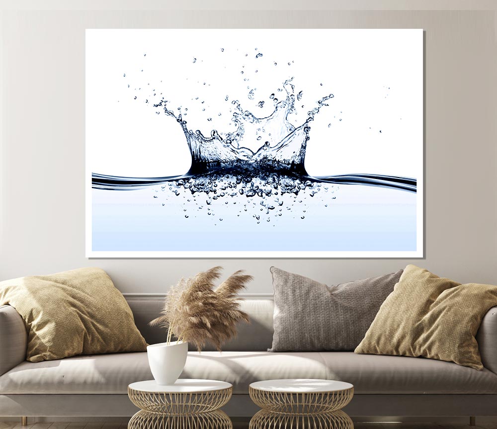 White Water Fizz Print Poster Wall Art