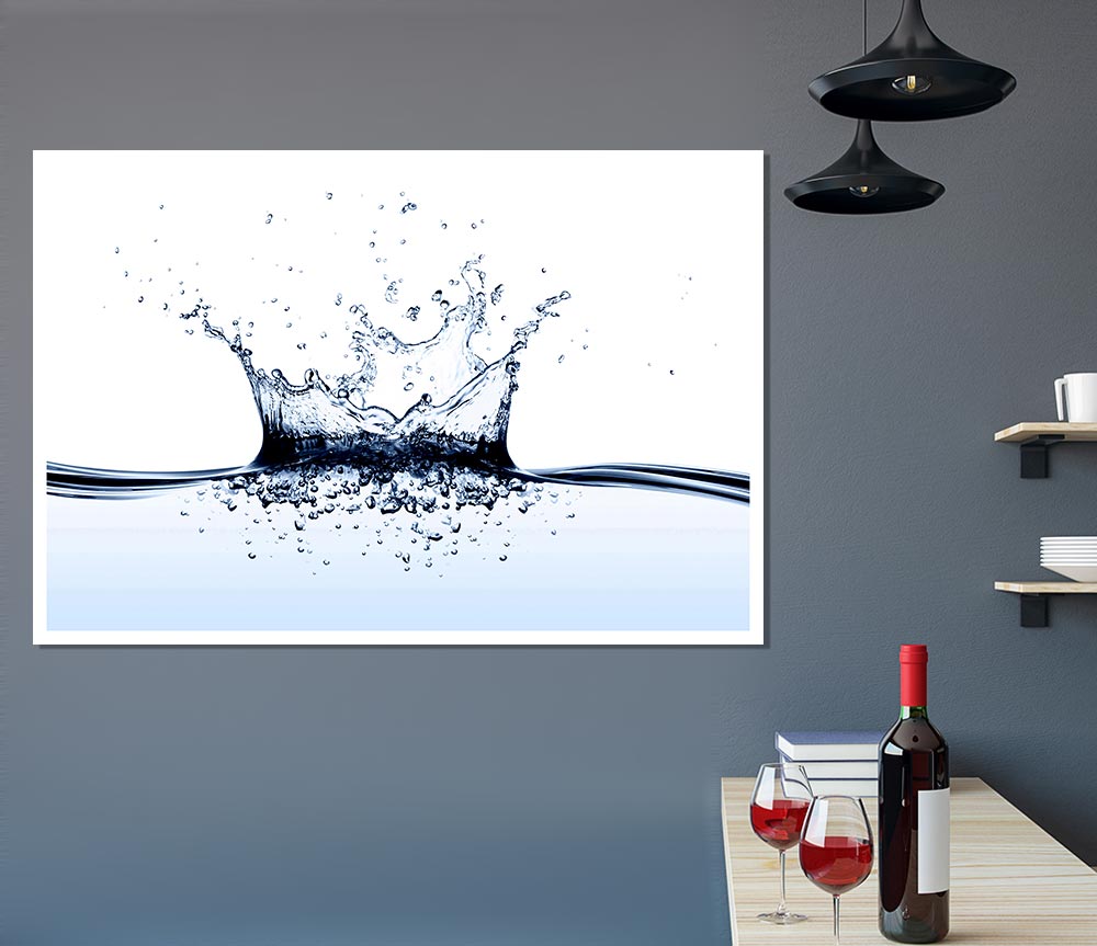 White Water Fizz Print Poster Wall Art