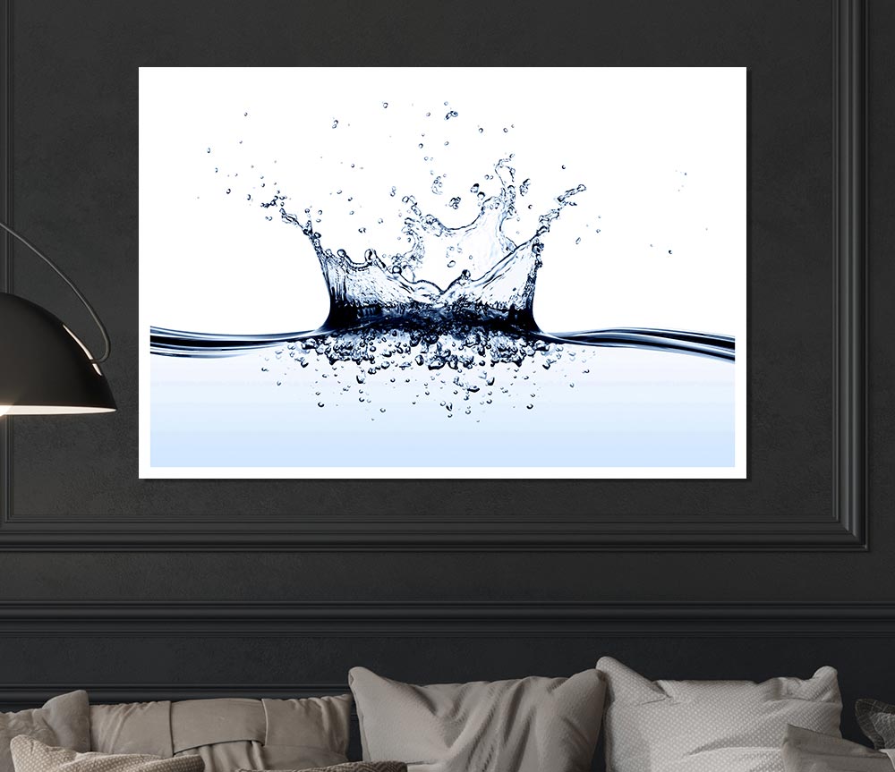 White Water Fizz Print Poster Wall Art