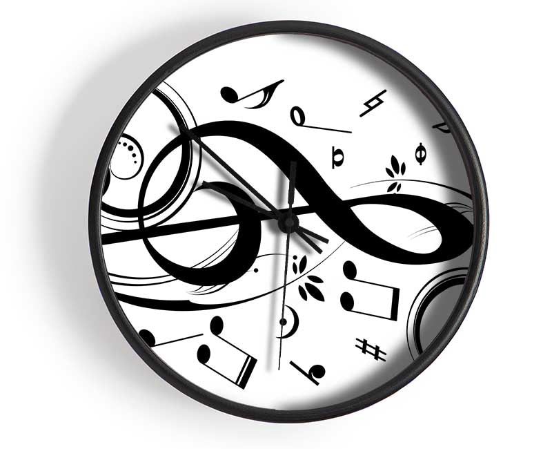 Musical Note Clock - Wallart-Direct UK