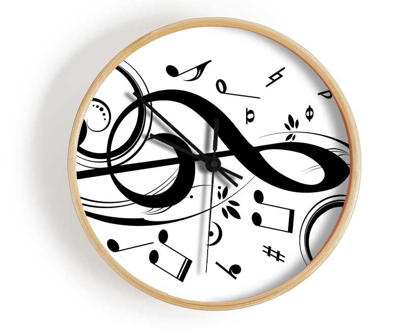 Musical Note Clock - Wallart-Direct UK