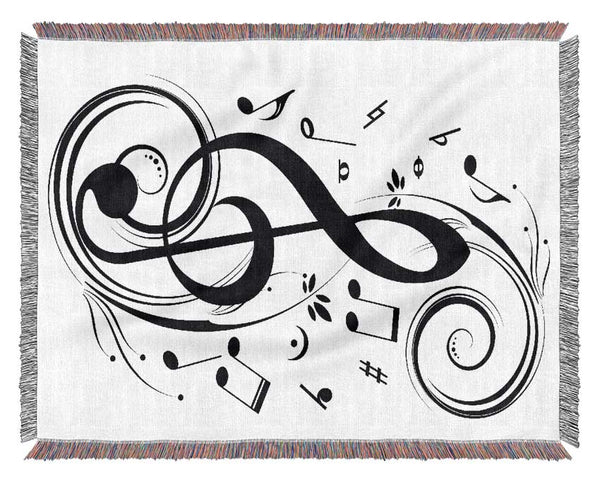 Musical Note Woven Blanket