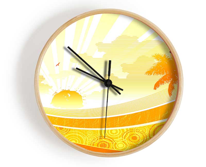 Sunshine Surfer Clock - Wallart-Direct UK