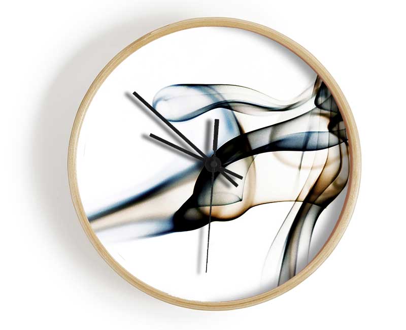 Smoke Ribbons Clock - Wallart-Direct UK