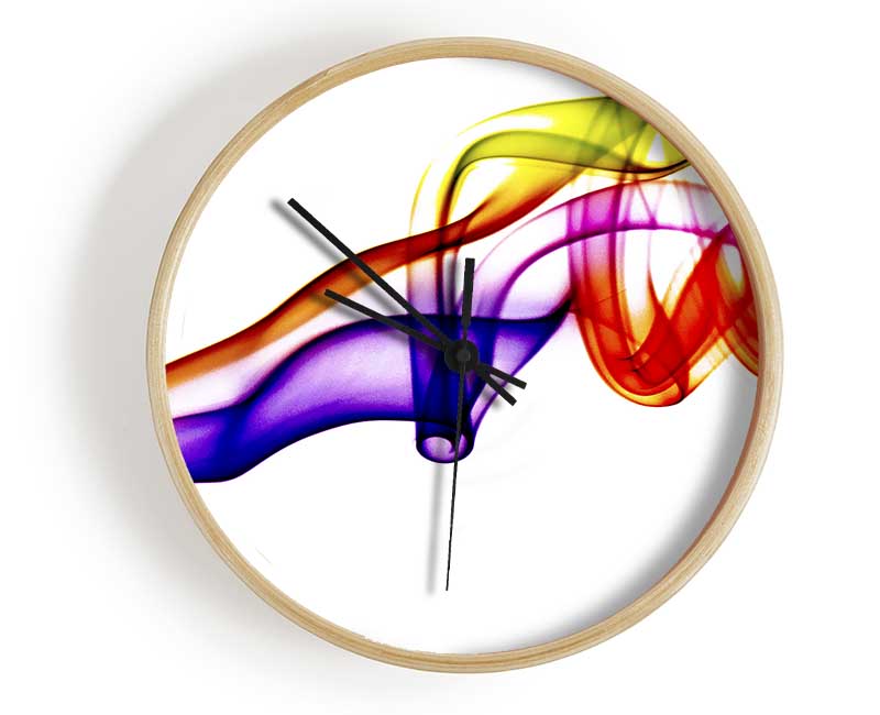 Rainbow Smoke Celebration Clock - Wallart-Direct UK