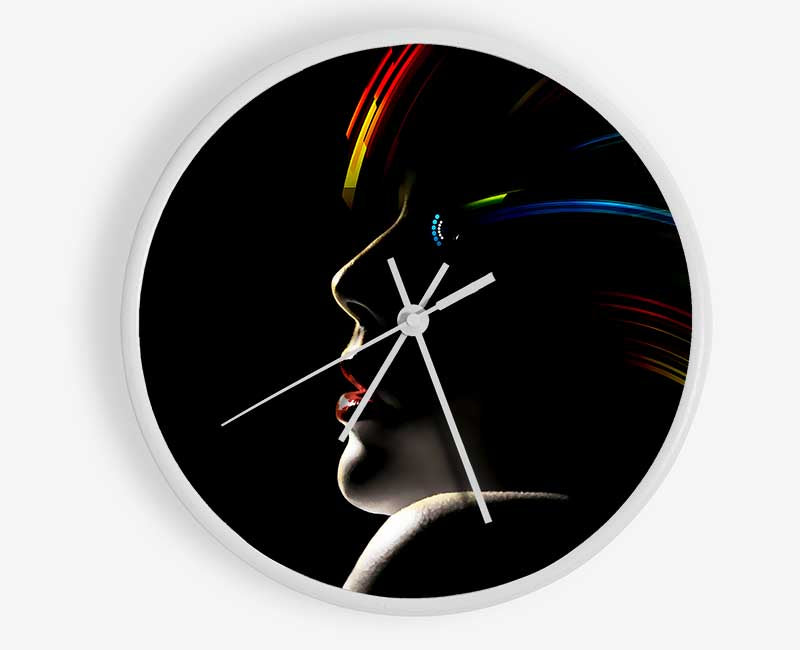 Rainbow Hair Clock - Wallart-Direct UK