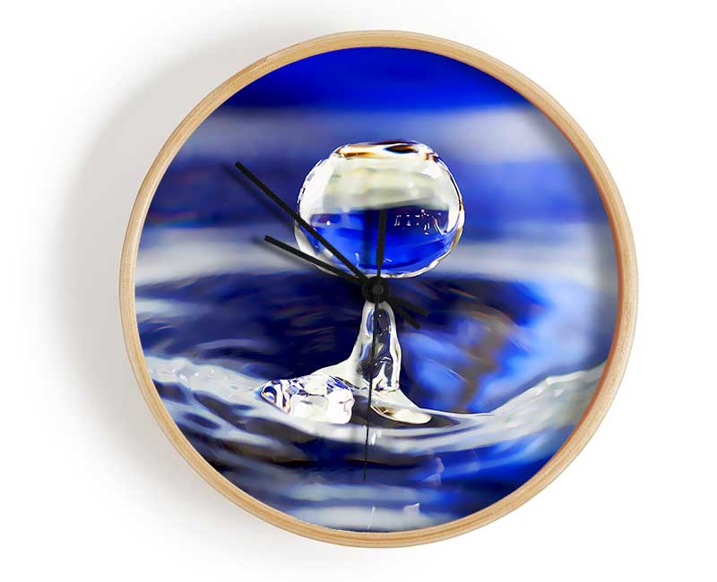 Blue Water Droplet Clock - Wallart-Direct UK