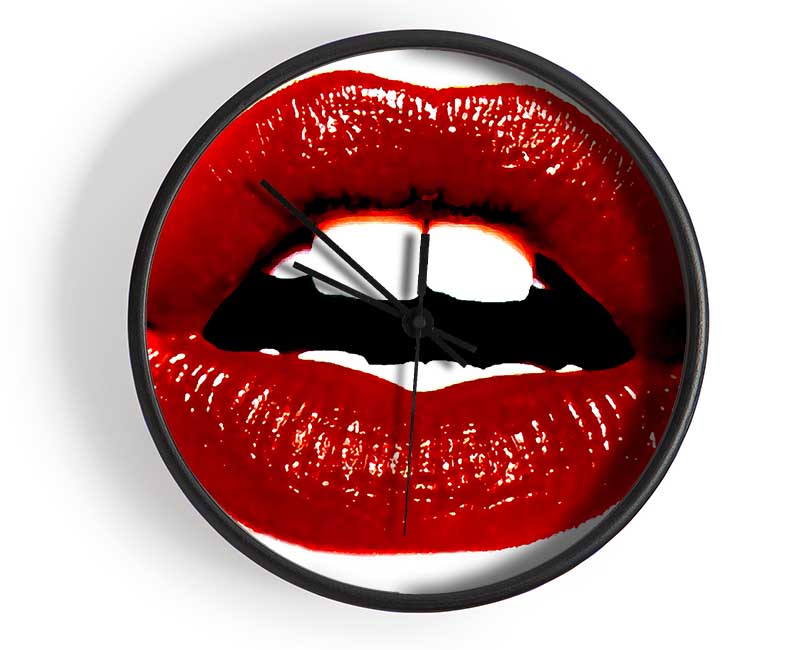 Red Hot Lips Clock - Wallart-Direct UK