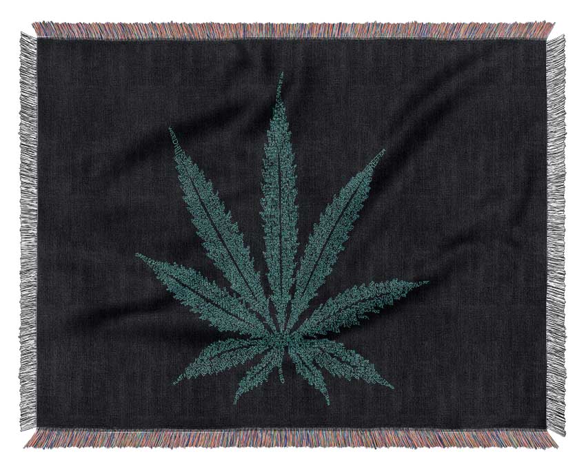 Ganja Leaf Woven Blanket