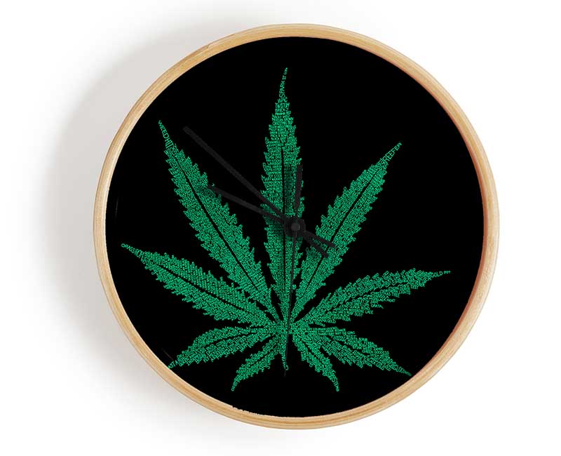 Ganja Leaf Clock - Wallart-Direct UK