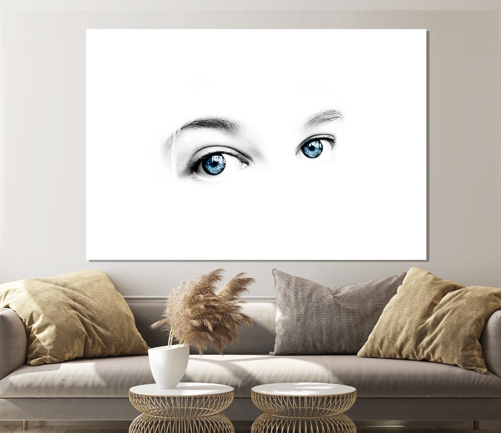 Blue Eyes Print Poster Wall Art