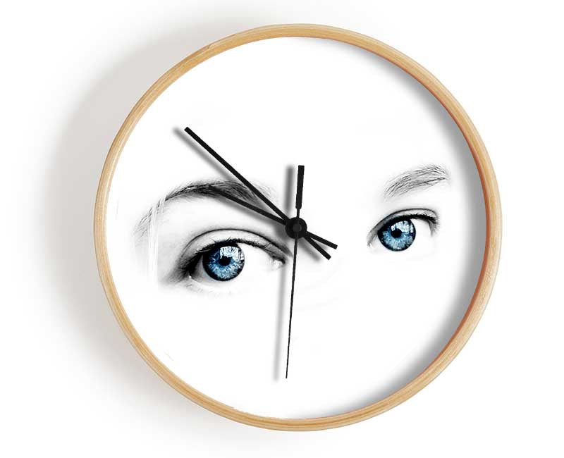 Blue Eyes Clock - Wallart-Direct UK