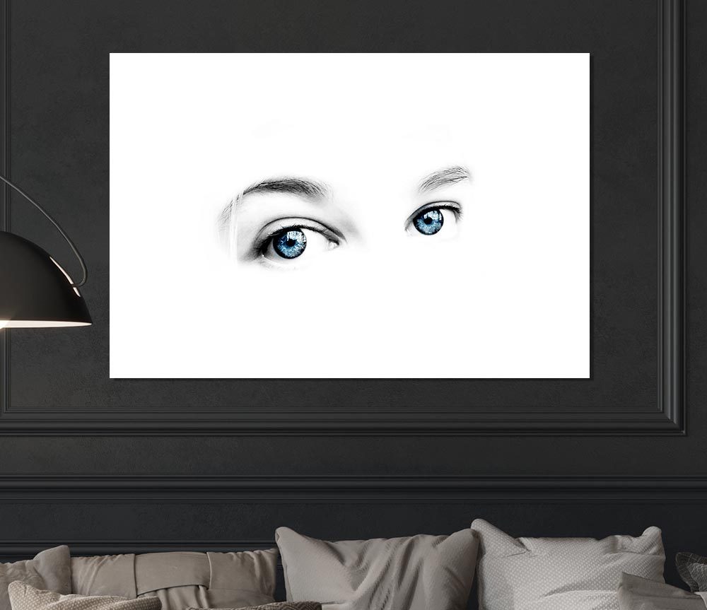 Blue Eyes Print Poster Wall Art