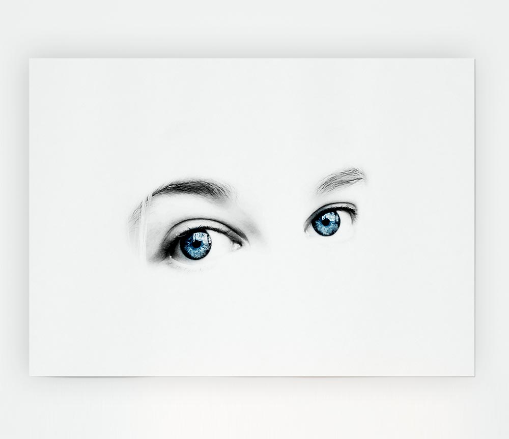 Blue Eyes Print Poster Wall Art