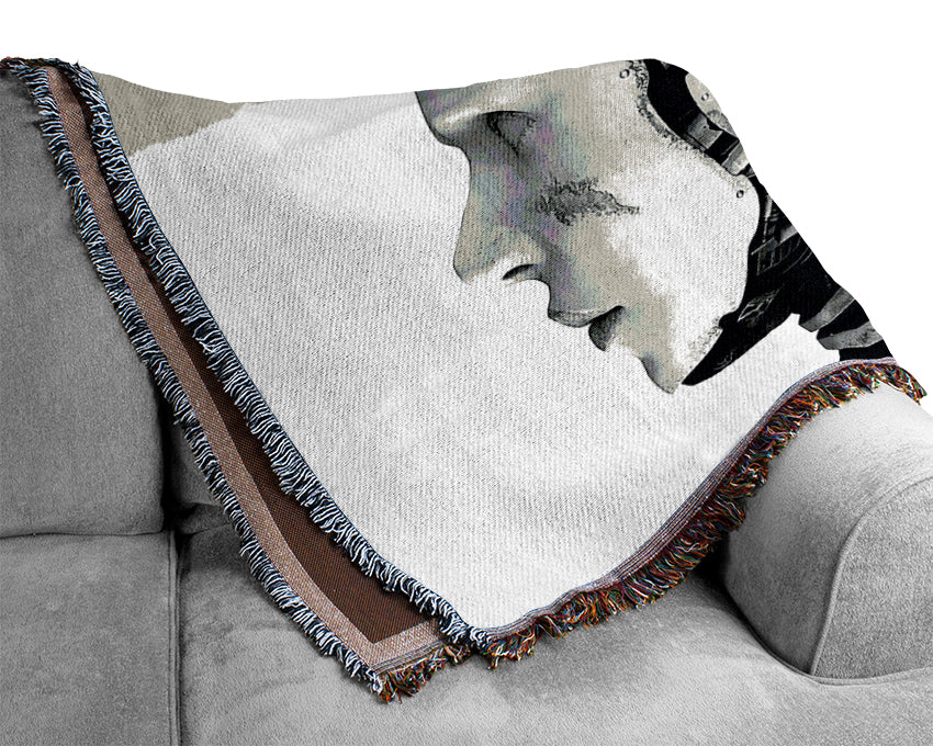 Robotic Woman Woven Blanket