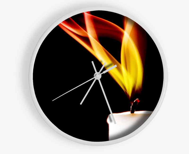 Flame Of A Candle Clock - Wallart-Direct UK