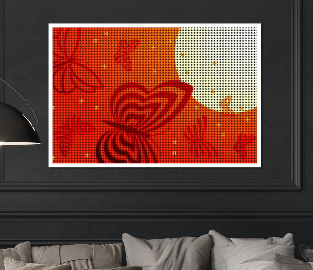 Butterfly Sun Print Poster Wall Art