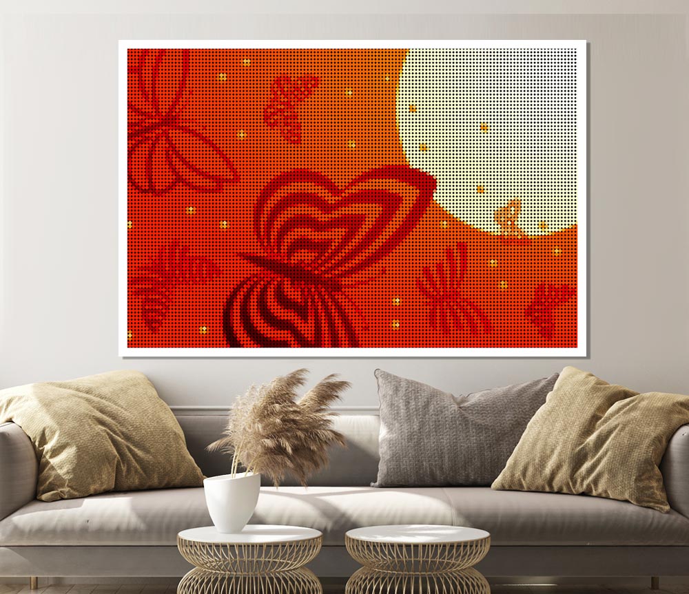 Butterfly Sun Print Poster Wall Art