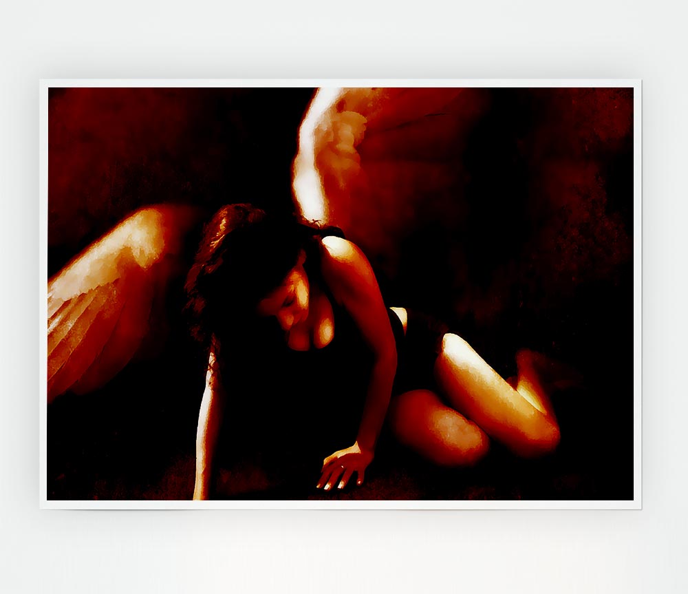 Fallen Angel Print Poster Wall Art