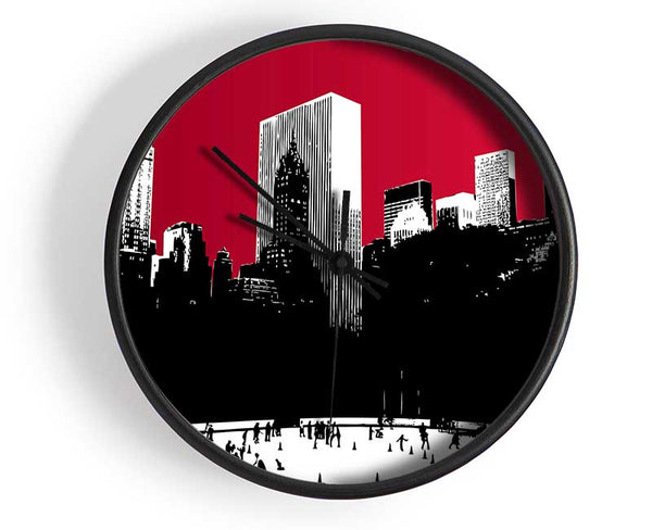 Painting The City Red Clock - Wallart-Direct UK