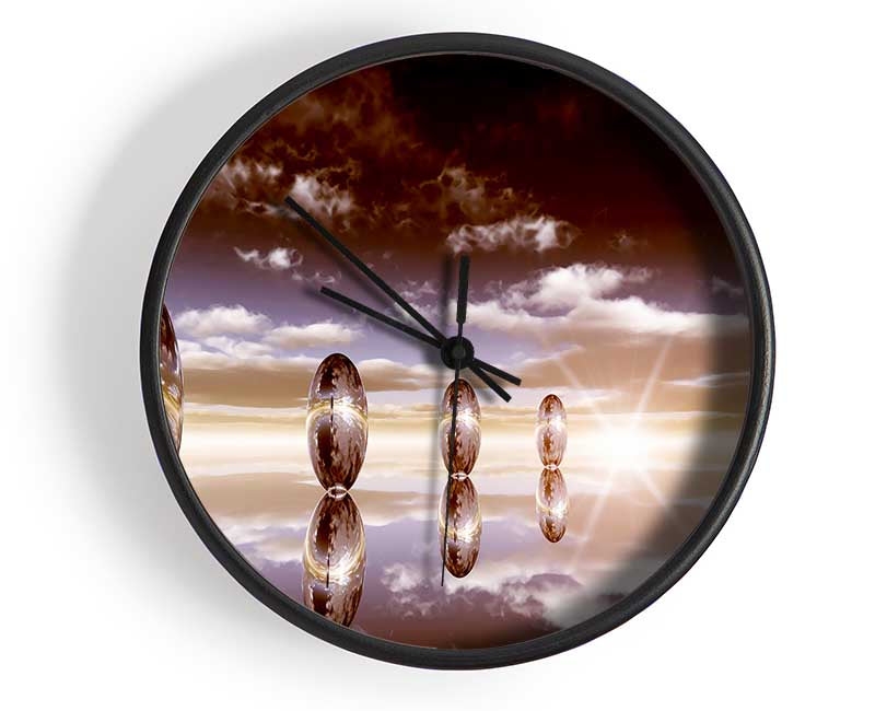 Spheres Of The Ocean Skies Clock - Wallart-Direct UK