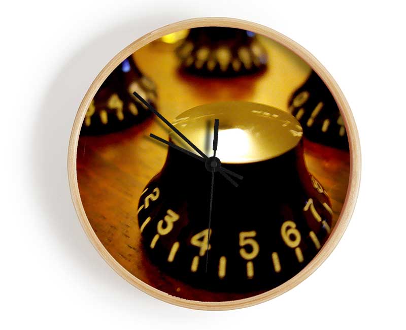 Guitar Dials Close-Up Clock - Wallart-Direct UK