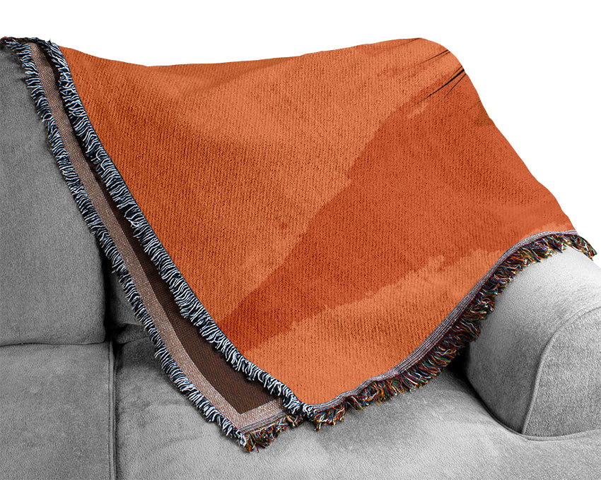 The Orange Thing Woven Blanket