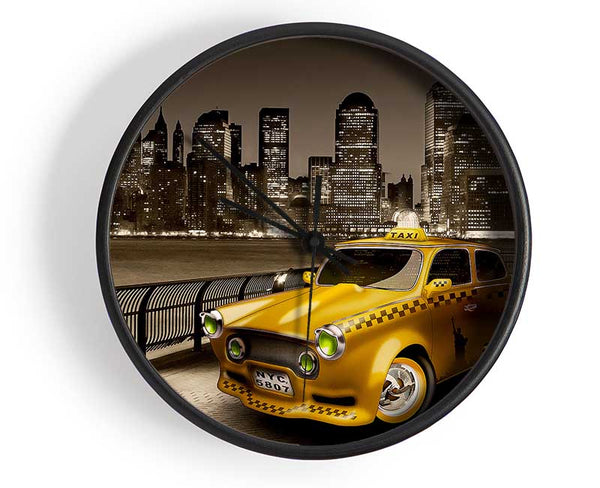 Retro Taxi NYC Clock - Wallart-Direct UK