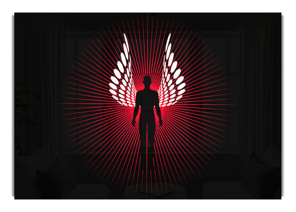 Male Angel Wings Red