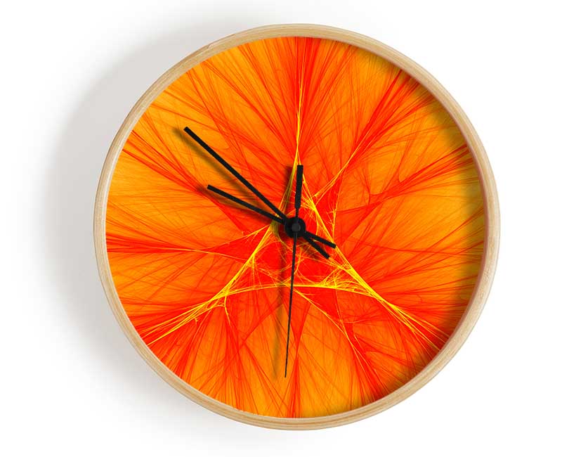 Orange Centre Clock - Wallart-Direct UK