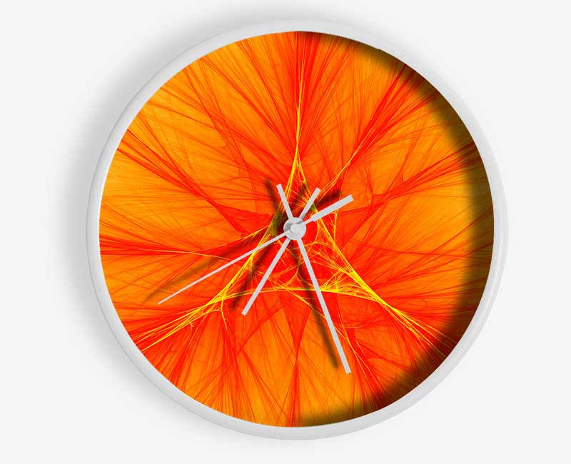 Orange Centre Clock - Wallart-Direct UK