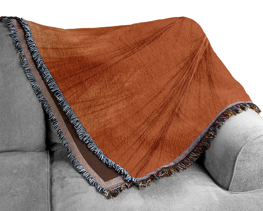 Orange Centre Woven Blanket