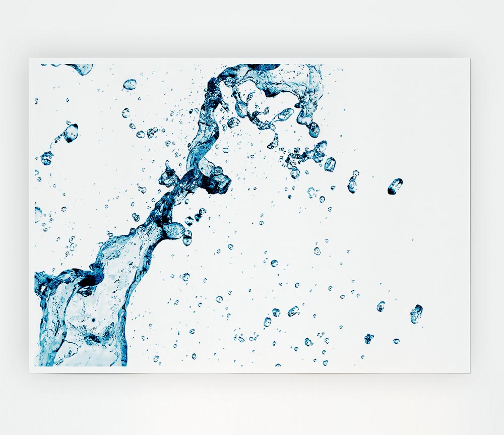 Blue Water Droplet Galore Print Poster Wall Art