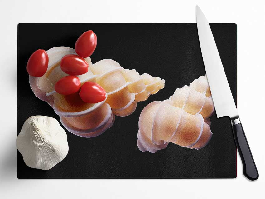 Beautiful Shell Duo Glass Chopping Board