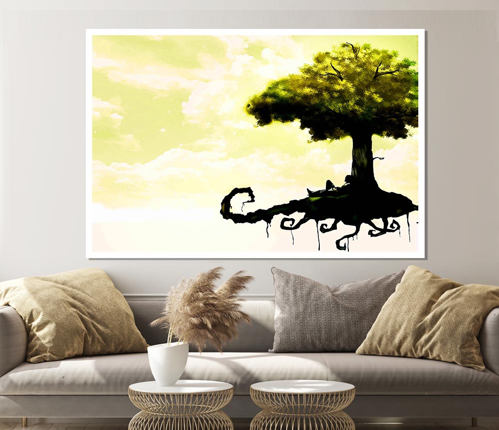 Floating Tree Print Poster Wall Art